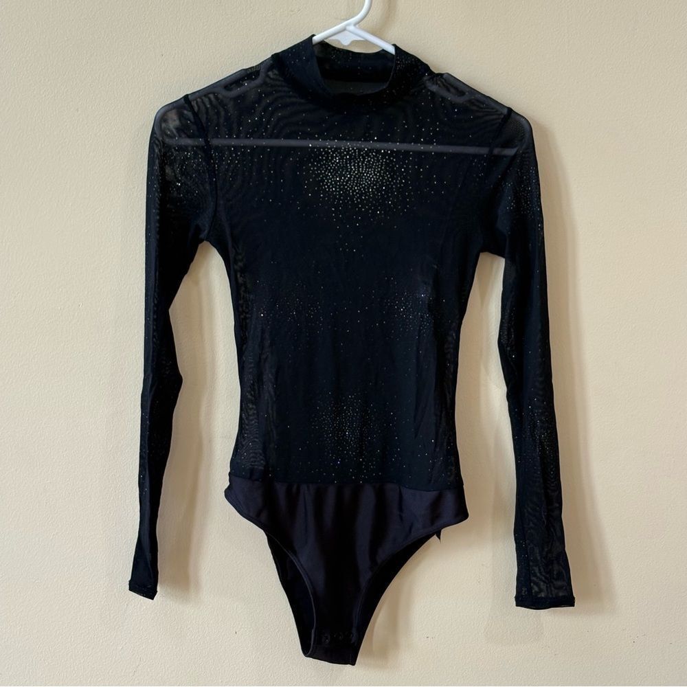 Out From Under Black Sheer Bodysuit
